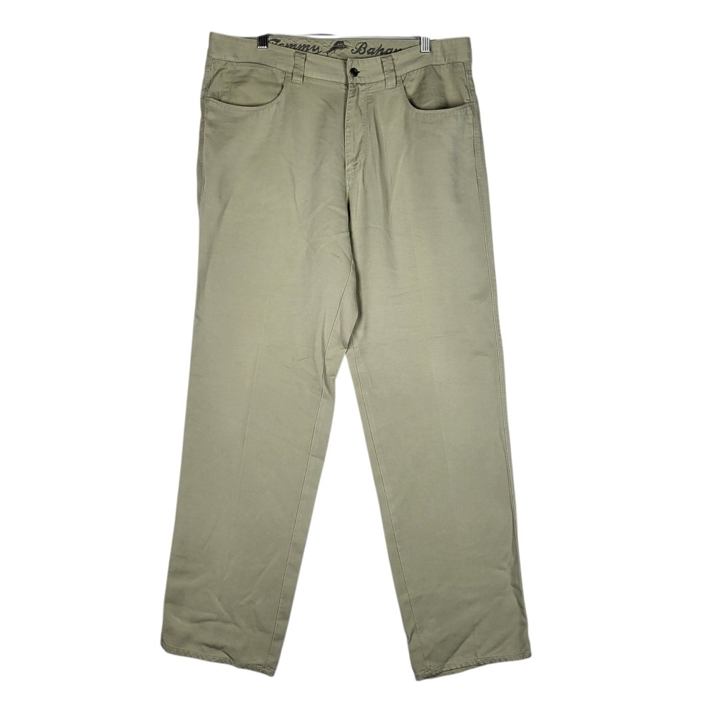 Tommy‎ Bahama Pants Slacks Men's 35x34 Khaki Soft Lyosel Beach Coastal